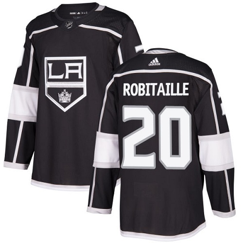 Adidas Los Angeles Kings #20 Luc Robitaille Black Home Authentic Stitched Jersey Men's