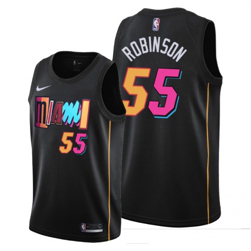 Miami Miami Heat #55 Duncan Robinson Womens 2021-22 City Edition Black Jersey Womens