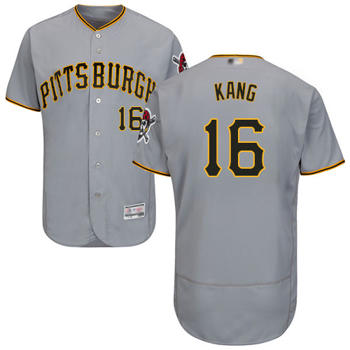Pittsburgh Pirates #16 Jung-ho Kang Grey Flexbase Authentic Collection Stitched Jersey Men's