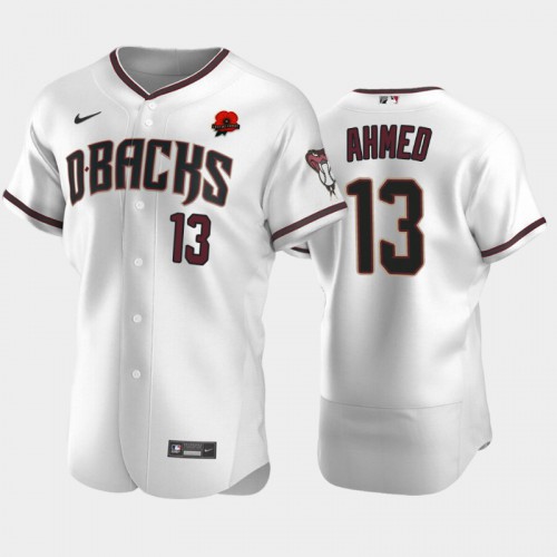 Arizona Arizona Diamondbacks #13 Nick Ahmed Men's Authentic 2021 Memorial Day Jersey - White Men's