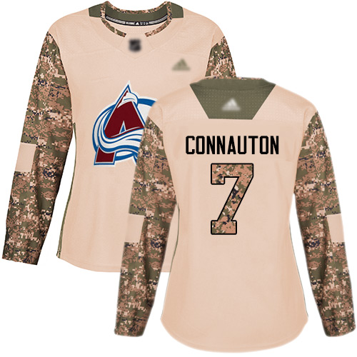 Adidas Colorado Avalanche #7 Kevin Connauton Camo Authentic 2017 Veterans Day Women's Stitched Jersey Womens