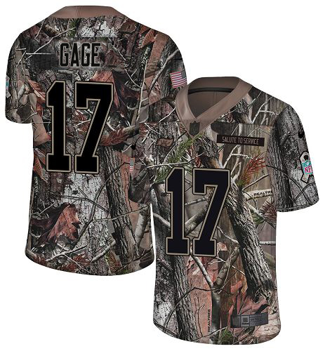 Buccaneers #17 Russell Gage Camo Men's Stitched Limited Rush Realtree Jersey