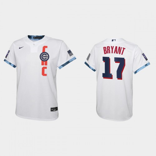 Chicago Chicago Cubs #17 Kris Bryant Youth 2021 All Star Game White Jersey Youth
