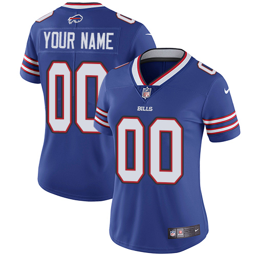 Buffalo Bills Customized Royal Blue Team Color Stitched Vapor Untouchable Limited Women's Jersey