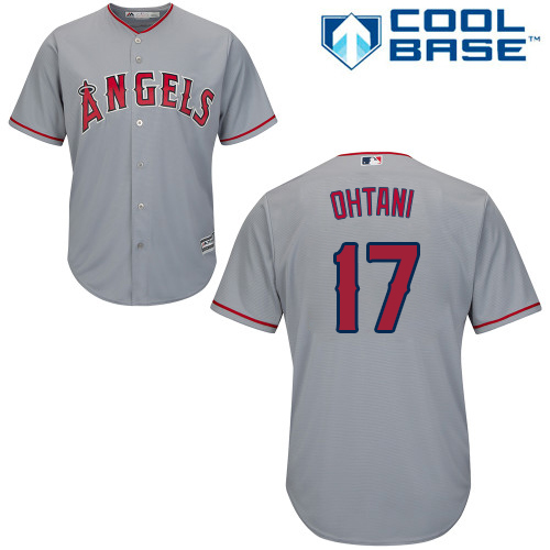 Los Angeles Angels #17 Shohei Ohtani Grey Cool Base Stitched Youth Jersey Youth
