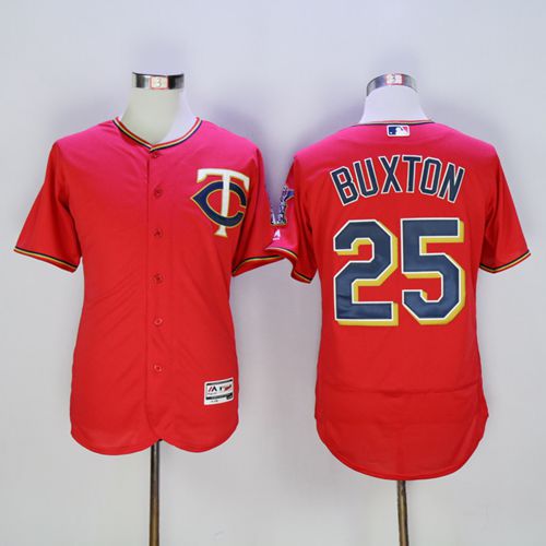 Minnesota Twins #25 Byron Buxton Red Flexbase Authentic Collection Stitched Jersey Men's