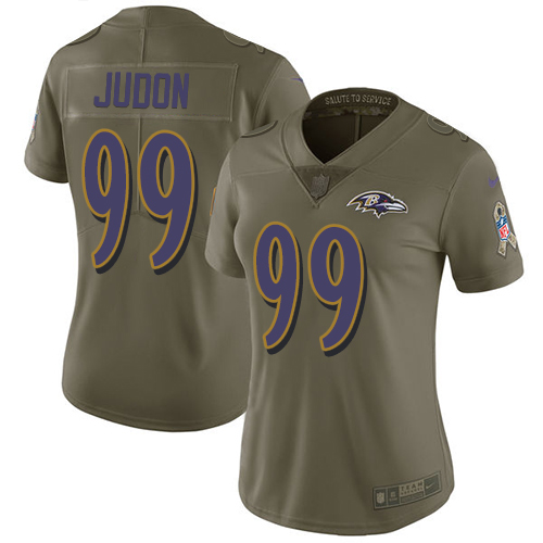 Baltimore Ravens #99 Matthew Judon Olive Women's Stitched Limited 2017 Salute To Service Jersey Womens