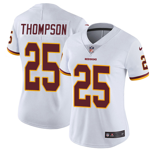 Washington Commanders #25 Chris Thompson White Women's Stitched Vapor Untouchable Limited Jersey Womens