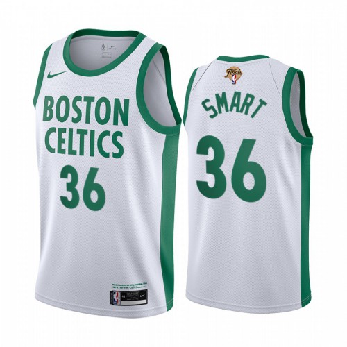 Boston Boston Celtics #36 Marcus Smart White Swingman Youth 2022 Finals City Edition Jersey Youth