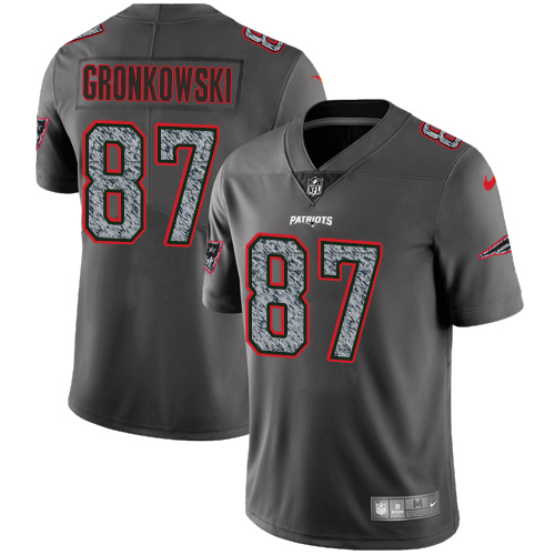 New England Patriots #87 Rob Gronkowski Gray Static Men's Stitched Vapor Untouchable Limited Jersey Men's