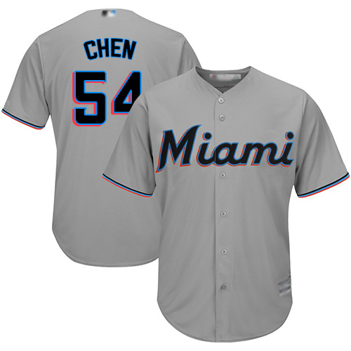 Miami Marlins #54 Wei-Yin Chen Grey Cool Base Stitched Youth Jersey Youth