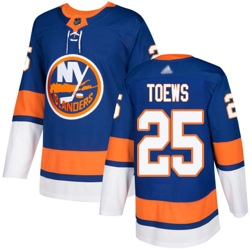 Adidas New York Islanders #25 Devon Toews Royal Blue Home Authentic Stitched Jersey Men's