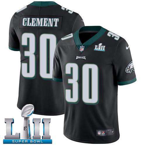 Philadelphia Eagles #30 Corey Clement Black Alternate Super Bowl LII Men's Stitched Vapor Untouchable Limited Jersey Men's