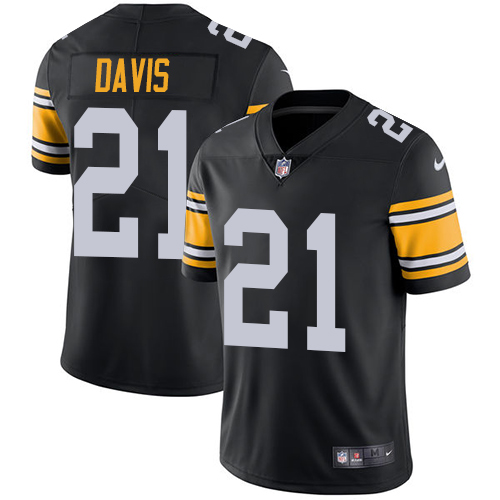 Pittsburgh Steelers #21 Sean Davis Black Alternate Men's Stitched Vapor Untouchable Limited Jersey Men's