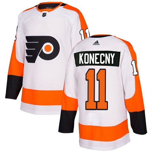 Adidas Philadelphia Flyers #11 Travis Konecny White Road Authentic Stitched Youth Jersey Youth