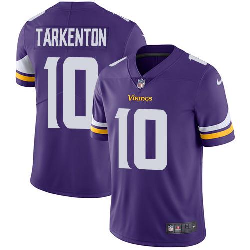 Vikings #10 Fran Tarkenton Purple Team Color Men's Stitched Vapor Untouchable Limited Jersey