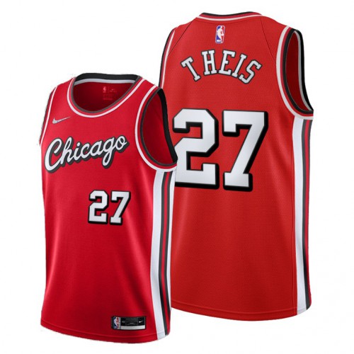 Chicago Chicago Bulls #27 Daniel Theis Womens 2021-22 City Edition Red Jersey Womens