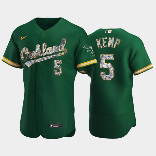 Oakland Oakland Athletics #5 Tony Kemp Men's Diamond Edition Jersey - Green Men's