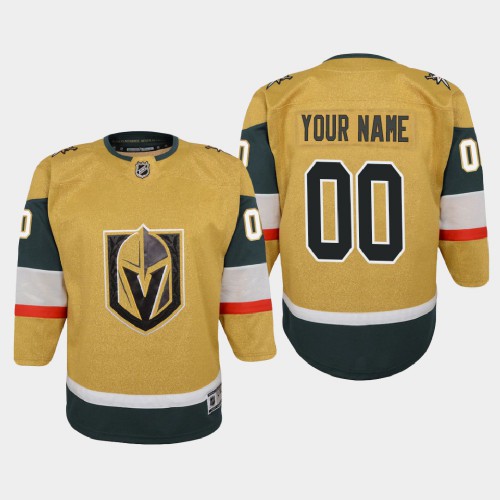 Vegas Golden Knights Custom Youth 2020-21 Player Alternate Stitched Jersey Gold
