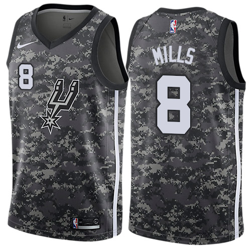 San Antonio Spurs #8 Patty Mills Black Swingman City Edition 2018/19 Jersey Mens