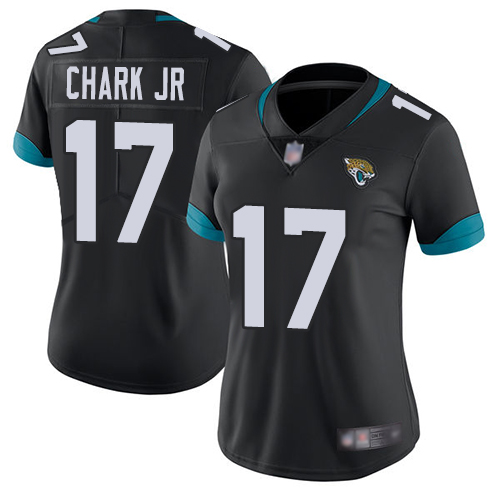 Jacksonville Jaguars #17 DJ Chark Jr Black Team Color Women's Stitched Vapor Untouchable Limited Jersey Womens