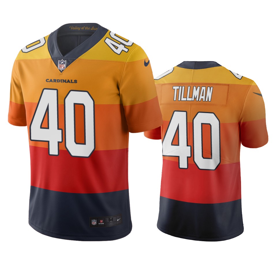 Arizona Cardinals #40 Pat Tillman Sunset Orange Vapor Limited City Edition Jersey