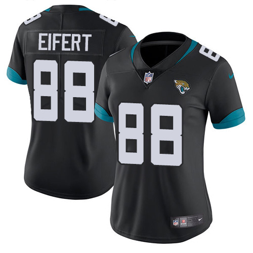Jacksonville Jaguars #88 Tyler Eifert Black Team Color Women's Stitched Vapor Untouchable Limited Jersey Womens