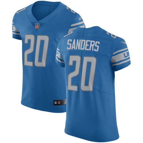 Lions #20 Barry Sanders Blue Team Color Men's Stitched Vapor Untouchable Elite Jersey