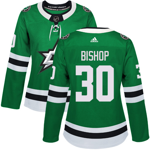 Adidas Dallas Stars #30 Ben Bishop Green Home Authentic Women's Stitched Jersey Womens