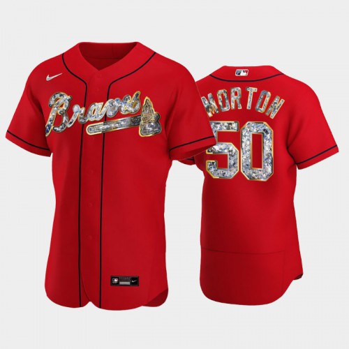 Atlanta Atlanta Braves #50 Charlie Morton Men's Diamond Edition Jersey - Red Men's