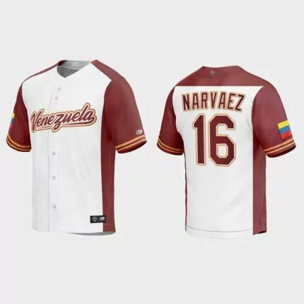Omar Narvaez Venezuela Baseball 2023 World Baseball Classic Replica Jersey – White