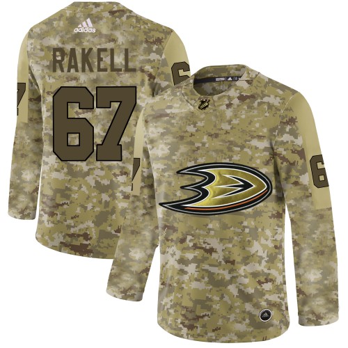 Adidas Anaheim Ducks #67 Rickard Rakell Camo Authentic Stitched Jersey Men's