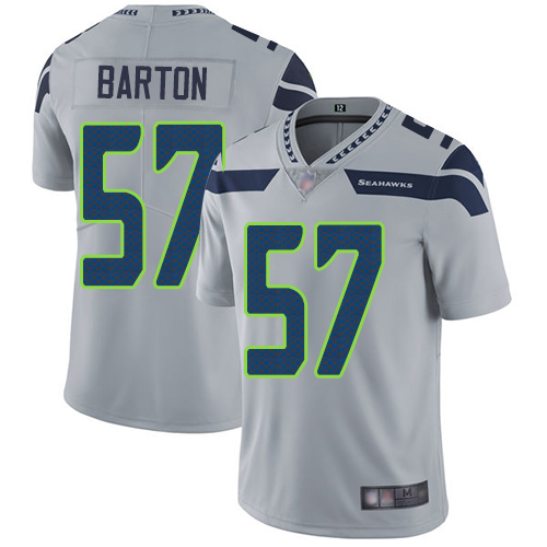 Seattle Seahawks #57 Cody Barton Grey Alternate Men's Stitched Vapor Untouchable Limited Jersey Men's