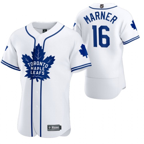 Toronto Maple Toronto Maple Leafs #16 Mitchell Marner Men's 2020 x Crossover Edition Baseball Jersey White Men's
