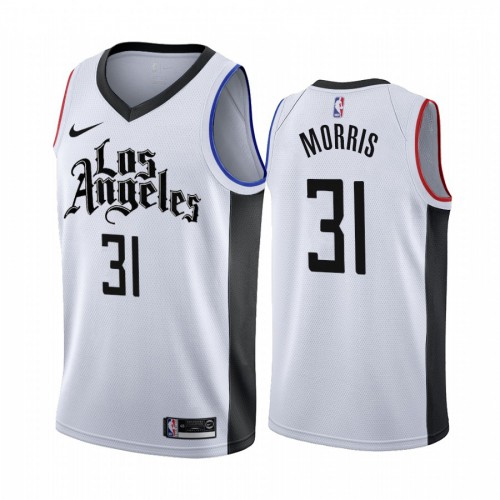 Los Angeles Clippers #31 Marcus Morris 2019-20 White Los Angeles City Edition Womens Jersey Womens