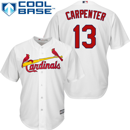 St.Louis Cardinals #13 Matt Carpenter White Cool Base Stitched Youth Jersey Youth