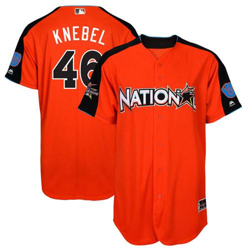 Milwaukee Brewers #46 Corey Knebel Orange 2017 All-Star National League Stitched Youth Jersey Youth