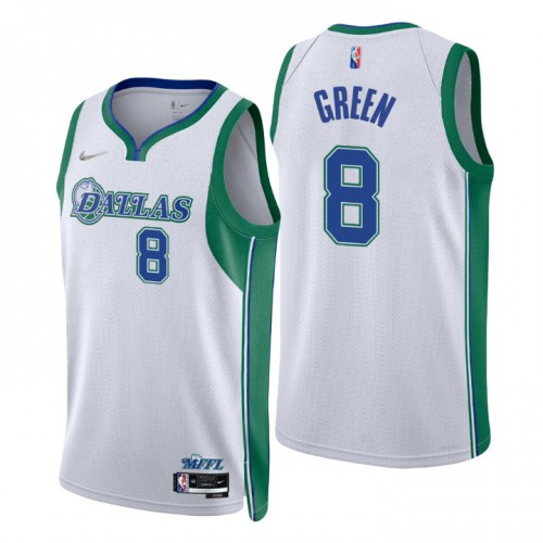 Dallas Dallas Mavericks #8 Josh Green Mens White 2021/22 Swingman Jersey - City Edition Mens