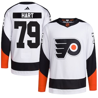 Philadelphia Flyers #79 Carter Hart Men's Adidas Reverse Retro 2.0 Authentic Player Jersey - White