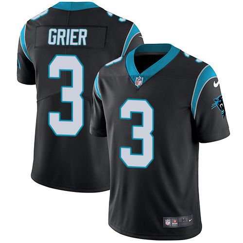 Carolina Panthers #3 Will Grier Black Team Color Men's Stitched Vapor Untouchable Limited Jersey Men's