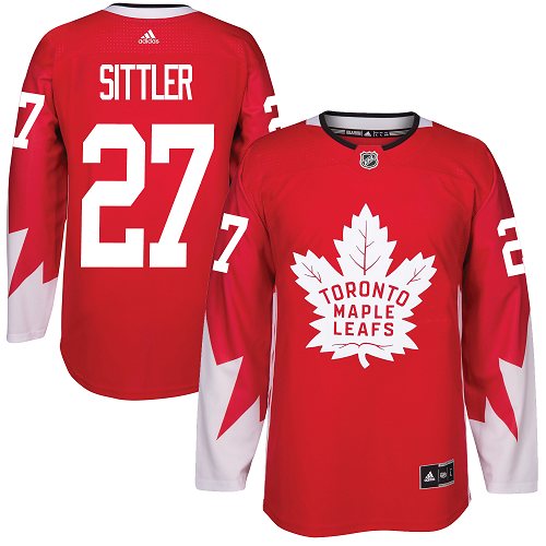 Adidas Maple Toronto Maple Leafs #27 Darryl Sittler Red Team Canada Authentic Stitched Jersey Men's