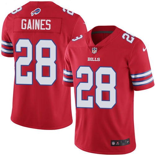 Buffalo Bills #28 E.J. Gaines Red Youth Stitched Limited Rush Jersey Youth