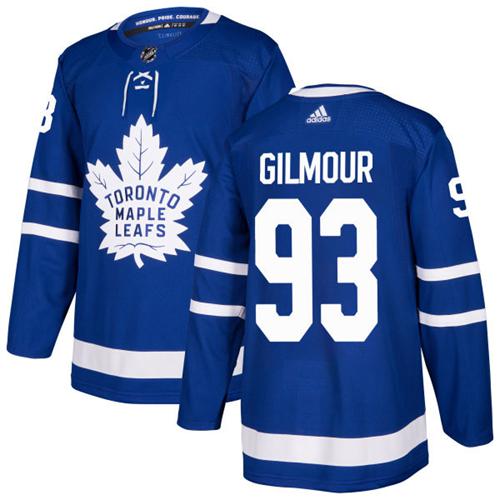Adidas Maple Toronto Maple Leafs #93 Doug Gilmour Blue Home Authentic Stitched Jersey Men's