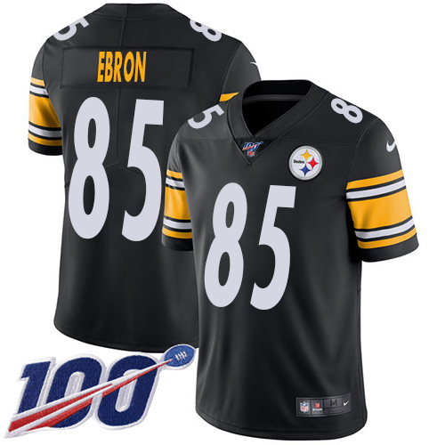 Pittsburgh Steelers #85 Eric Ebron Black Team Color Youth Stitched 100th Season Vapor Untouchable Limited Jersey Youth
