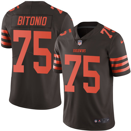 Cleveland Browns #75 Joel Bitonio Brown Youth Stitched Limited Rush Jersey Youth