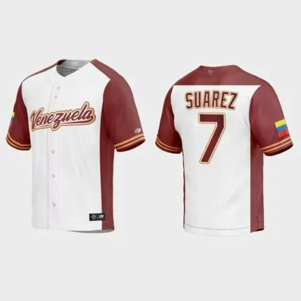 Eugenio Suarez Venezuela Baseball 2023 World Baseball Classic Replica Jersey – White