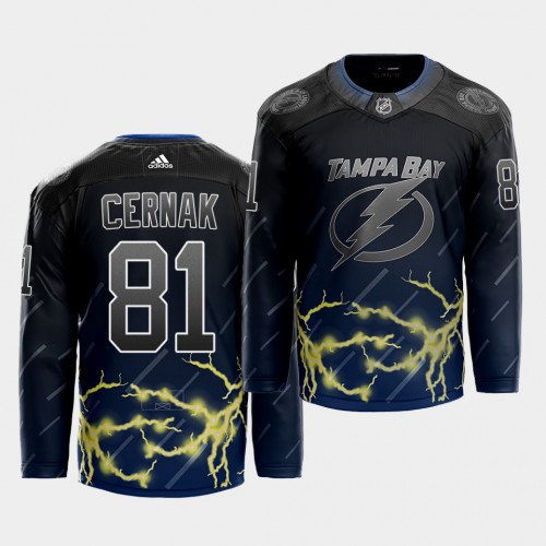 Adidas Tampa Bay Lightning #81 Erik Cernak 2021 City Concept Stitched Jersey - Black Men's