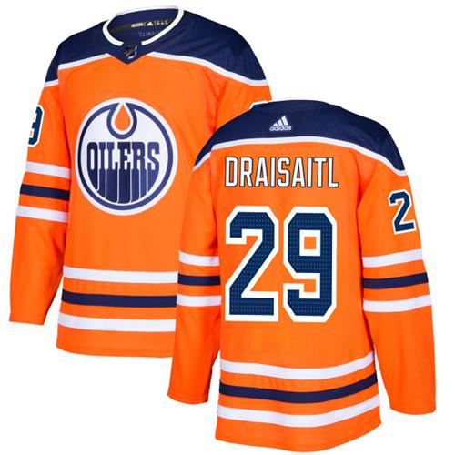 Adidas Edmonton Oilers #29 Leon Draisaitl Orange Home Authentic Stitched Youth Jersey Youth