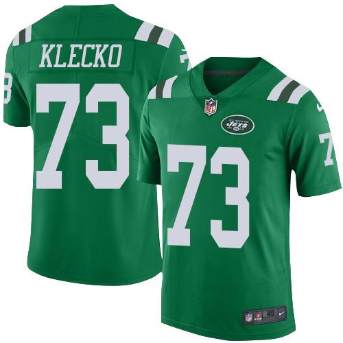 New York Jets #73 Joe Klecko Green Men's Stitched Elite Rush Jersey Men's