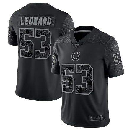 Men's Youth Women's Shaquille Leonard Indianapolis Colts RFLCTV Limited Jersey - Black